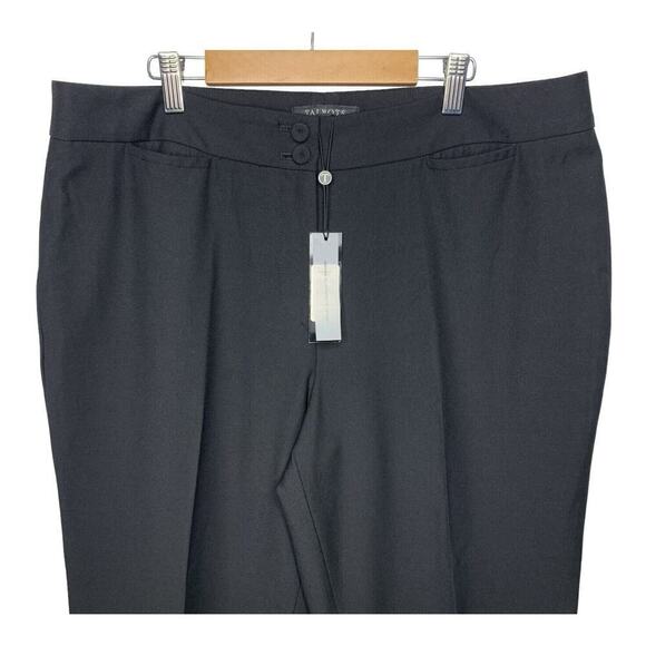 Talbots Heritage Pleated Slim Straight Dress Pant Womens Size 16P Black NWT $109 - Picture 2 of 9